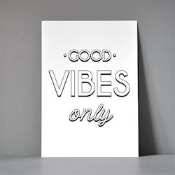 Postkort A5 - Good vibes only
